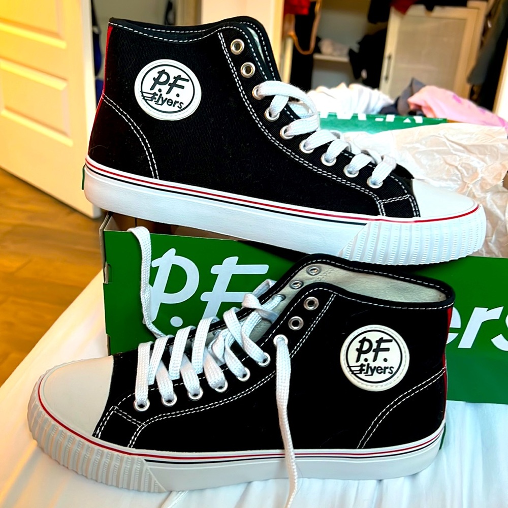 Brand new PF flyers unisex high top shoe.